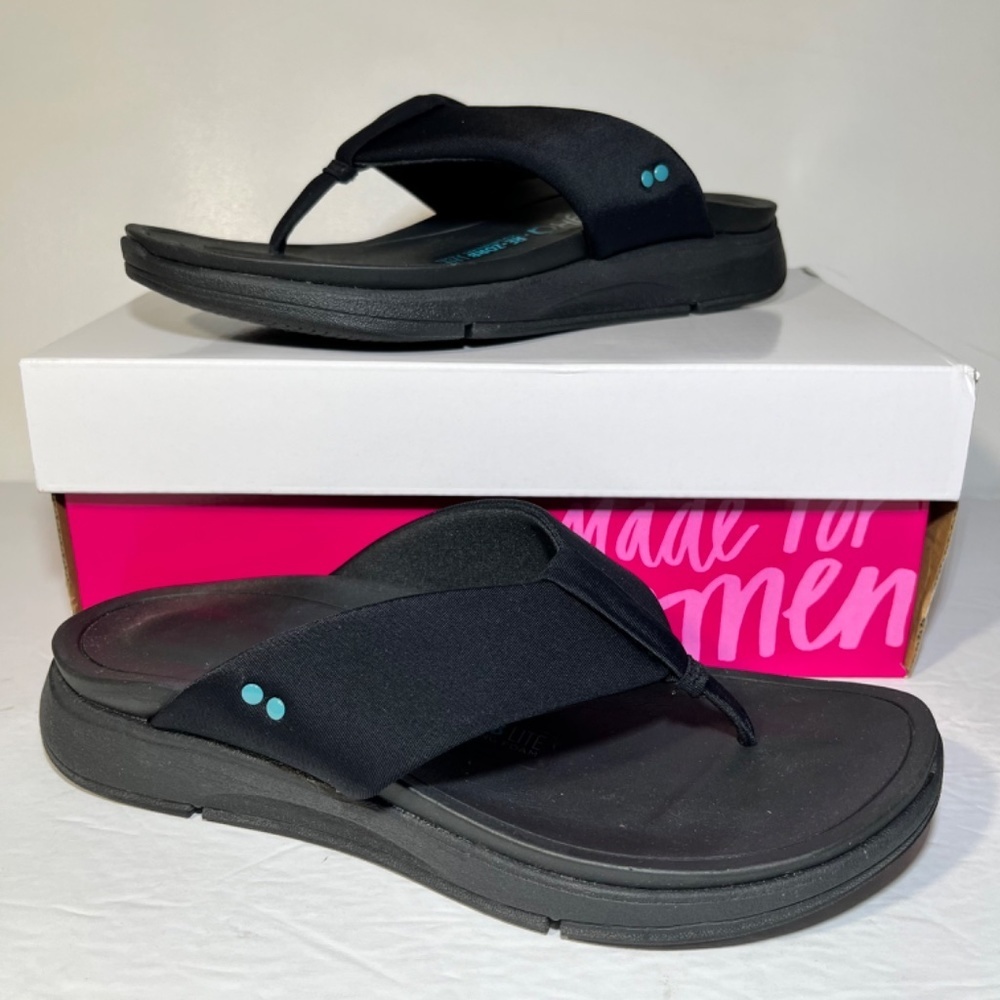 Ryka Soft Toe Dual-Density Thong Sandals Timid